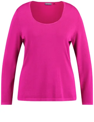 SAMOON - Pullover aus Feinstrick pink - Gr. - 46