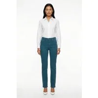 ESRA Stoffhose Damen Straight Fit Hose High Waist Business-Hose bis Große Größe T101 High Waist Damen Stoffhose Straight Leg Stretch Hose Gerade Schnitt