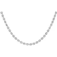 SILBERMOOS Collier Diamantiertes Blüten-Collier aus vielen kleinen Kugeln, 925 Sterling Silber