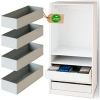 Clutter Cover Organizer für PAX Schrank (4er-Set Boxen für Komplement Schublade)