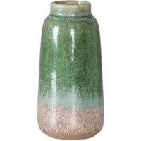 Levandeo® Dekovase, Blumenvase H17cm Vase Porzellan Grün Taupe Tischdeko Dekovase Deko