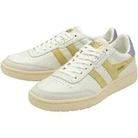 Gola Falcon Leder weiss/gelb/lavendel Damen Sneaker
