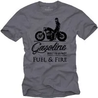 MAKAYA Print-Shirt Herren Motorrad Bekleidung Biker Motiv Männer Geschenke Motorradfahrer mit Druck