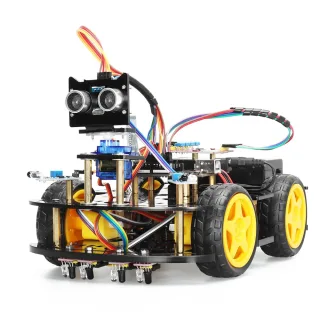 TSCINBUNY Intelligent Obstacle Avoidance Bluetooth Infrared Control Car Kit Programmable IDE Four-Way Line Tracking STEM