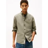Tommy Jeans Langarmhemd TJM REGULAR OXFORD mit Rundhalsausschnitt, Button-down-Kragen