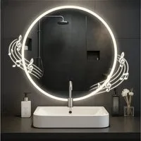 CLP Wandspiegel Laconia (1er), Bluetooth-Lautsprecher, Anti-Fog, LED-Licht, IP44