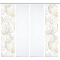 HOME WOHNIDEEN Schiebegardine 84111 SPIRO Schiebegardine recyceltes Polyester, Bambusoptik, 245x60 (4 St), Paneelwagen, transparent, Polyester (recycelt) Polyester