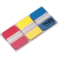 Post-it Notes Haftnotizblock Haftstreifen Index Strong 3x22 Streifen Set mit rot, gelb,blau