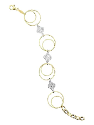 Der Kettenmacher Fantasy Armband 925/- Sterling Silber rhodiniert/vergoldet 19 cm