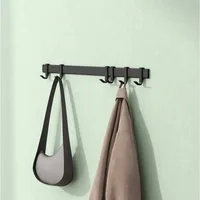 Mai & Mai Wandgarderobe Kleiderhaken Garderobenleiste aus Aluminium mit 4/6/8 Haken Stalo-12, Flexibel entlang der Schiene verschieben, individuell positionieren.