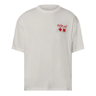 Replay - "Martin Garrix" T-Shirt für Herren, Baumwolle, Übergroß (Weiß)