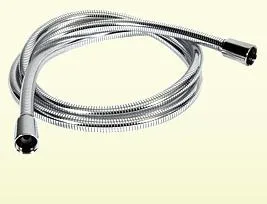 Neuesbad Kunststoff Brauseschlauch Luxus 160 cm, geriffelte Optik, beidseitiger Drehwirbel