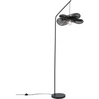 Qazqa Stehlampe Nest, ohne Leuchtmittel, Warmweiß, QAZQA Stehlampe, e27, Schwarz, Stahl, Art Deco