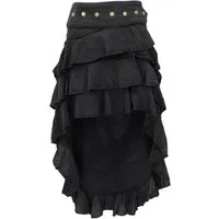 Guru-Shop Minirock Boho Maxirock, langer Baumwollrock, Vokuhila.. alternative Bekleidung