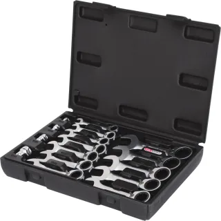 KS Tools GEARplus Ratschenringmaulschlüssel-Satz, kurz, 16-tlg - 503.4653
