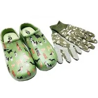 Steinnacher Bärbel Damen Gartenclogs grün Hunde Clog