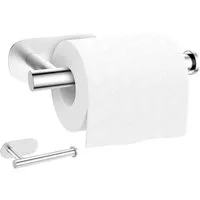 Refined Living Toilettenpapierhalter ohne Bohren Klopapierhalter selbstklebend, Edelstahl, für Bad Küche (WC Rollenhalter, Edelstahl WC Halter, Papierrollenhalter Bad Wand, Wandmontage Bad Halter, toilet paper rack, tissue rack, roll paper rack, 1-St