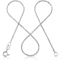 modabilé Silberkette Ankerkette DELICATE Rund, Halskette Damen 35cm, 1,3mm, Kette ohne Anhänger, Sterling Silber 925