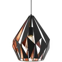 EGLO Pendelleuchte CARLTON 1, ohne Leuchtmittel, Vintage Pendellampe, 1 flammig, Drahtgeflecht, Industrial, 110x31cm