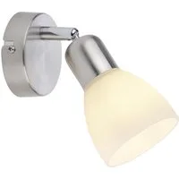 LeuchtenDirekt Wandleuchte Leuchten Direkt 1er Spot Karo stahl-weiß 14 x 8 cm, Mit Bewegungsmelder nicht dimmbar nicht Smart Home-fähig