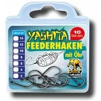 Behr Feederhaken 10 Feederhaken mit Öhr lose Gr. 2 - 14 Angelhaken Allroundhaken Angeln, stabil