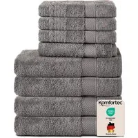 Komfortec Handtuch Set aus 100% Baumwolle, 4 Handtücher 50x100 cm und 4 Badetücher 70x140 cm, Frottee (Packung, 8-St), Duschtücher & Badehandtuch, Weich, Towel, Groß