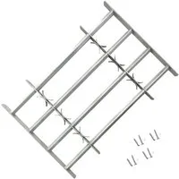 vidaXL Fenster Fenstergitter 500-650 mm Galvanisiertes Stahl Silber, (1 St)
