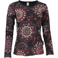Guru-Shop Longsleeve Besticktes Langarmshirt Hippie chic Retro -.. alternative Bekleidung