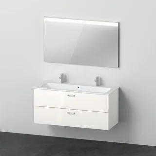 Duravit XBase Möbelwaschtisch mit Waschtischunterbau und Spiegel 1230x490x2000 mm - XB006604545 XB006604545