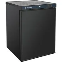 GastroHero Vollraumkühlschrank Lagerkühlschrank ECO 200 Schwarz 129 Liter Umluftkühlung LKSE200B, 83.5 cm hoch, 60 cm breit, platzsparende Kühllösung für Bars, Cafés und Profiküchen