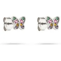 s.Oliver Paar Ohrstecker Butterfly, Schmetterling-Design, mit Zirkonia (synth)