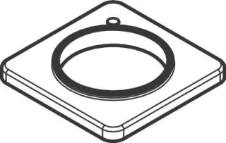 Hansgrohe Vernis Rosette eckig chrom 93954000