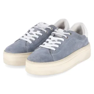 Bullboxer Plateau-Sneaker  Blau - Gr. 37 -  Textil und Synthetik