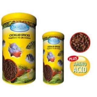AQUARIS Aquarium Fischfutter - Cichlid Sticks - 1 L