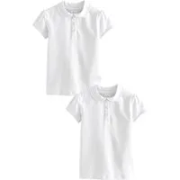 Next Poloshirt 2 Jersey-Oberteile Stretch-Baumwolle mit Kragen (2-tlg)
