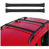 OMAC Dachträger Gepäckträger für Dacia Dokker 2012-2021 Relingträger Alu Schwarz (2-St), Wasserbeständig,Abnehmbar,Multifunktional,Leichtgewichtig