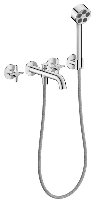 Hansgrohe 3-Loch Wannenarmatur AXOR One Unterputz Wandm.Handbrause Kreuzgr.chr, 48443000 48443000