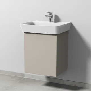 Sanipa 3way Waschtischunterbau zu Ideal Standard Connect Air Cube Waschtisch mit 1 Tür, Kaschmir-Mat SP6451U