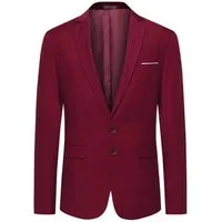Allthemen Anzugsakko Herren 1 Knopf Blazer mit klassischem Reverskragen