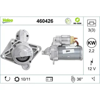 Valeo Starter 2,2 kW Nissan Opel Renault 460426