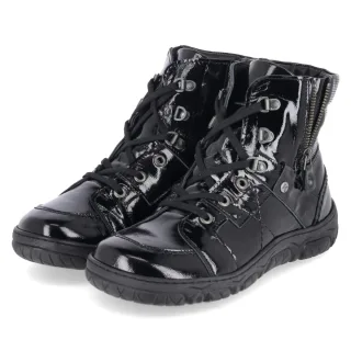 Krisbut Schnürboots - Gr. 37 - Schwarz - Lackleder
