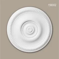 Profhome Decken-Rosette 156002 Rosette aus Polyurethan Stuck Deckenrosette Zierelement Ø 52 cm (Rosette, 1 St., Deckenrosette, Medallion, Stuckrosette, Deckenelement, Zierelement), weiß, vorgrundiert, Stil: Jugendstil