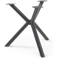 en.casa Tischgestell, »Viserinna« Stahl 94,5 x 94,5 x 73 cm Schwarz