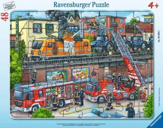 Ravensburger Puzzle 05093 - Feuerwehreinsatz an den Bahngleisen [48 Teile]