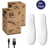 IEA Green Insektenstichheiler USB-C 2er Set - Medizinprodukt, nachhaltig in FSC-Verpackung, Wärmeanwendung ohne Chemie & Cremes, FSC-zertifiziert, 2 Programme