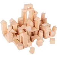 Small Foot Holzbausteine, natur Spielbausteine, (100 St), mit Beutel