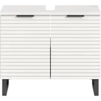 welltime Waschbeckenunterschrank Litica, Breite 70 cm, inkl. Siphonausschnitt, 1 Einlegeboden, 2 Türen Badschrank, Waschbeckenschrank, Badezimmer, Bad-Möbel
