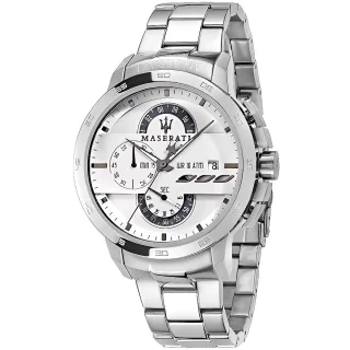 Maserati R8873619004 Ingegno Chronograph Herrenarmbanduhr mit weißem Zifferblatt