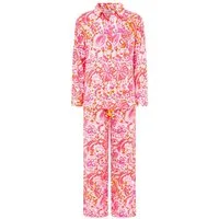 Zwillingsherz Shirtbluse "Happy Paisley" Viskose Set mit pinkem Paisley Muster, lange Hose und Bluse