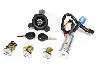 Schließzylinder Schlösser Türschloss Schloss Tankdeckel Zündschloss + 2x Schlüssel Komplett-Set für Peugeot 206